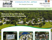 Tablet Screenshot of hiddenvalleyparkfl.com